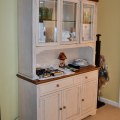 F17. Matching painted hutch. 78"h x 51"w x 16"d 